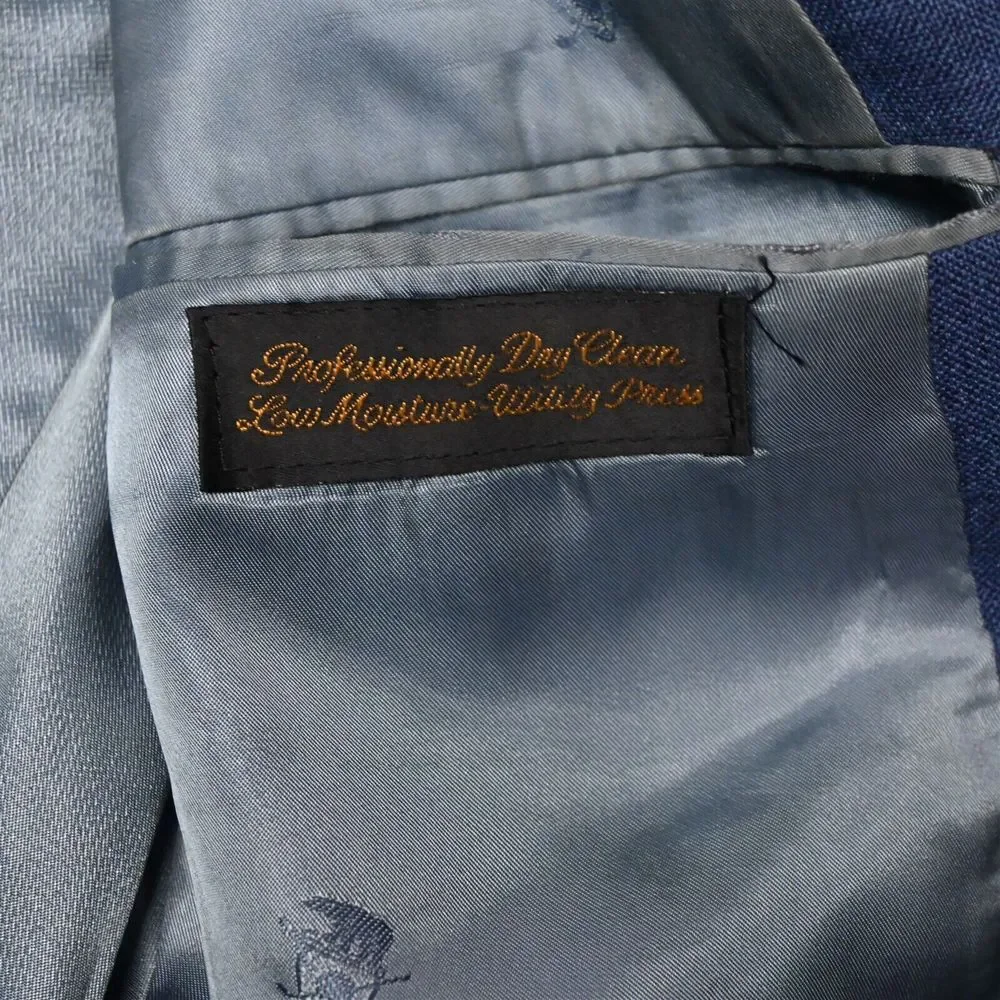 Vtg Hart Schaffner Marx Jack Nicklaus 40L Blue Gold Button Blazer Jacket‎ Coat